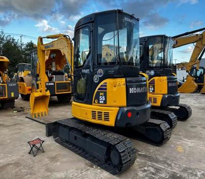 Chine Japon 5 tonnes d'occasion mini excavateur à rampe Komatsu PC55MR. à vendre