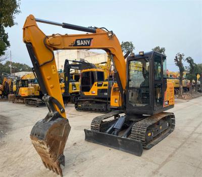 China Second Hand 7 Ton SANY SY75C PRO Excavator Construction Multi Function Digger for Sale for sale