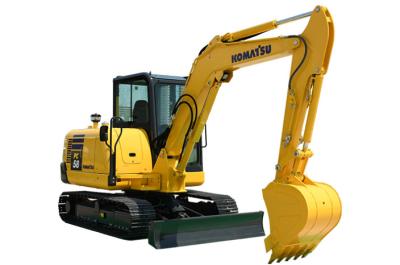 China KOMATSU PC58-8 Gebraucht-Minibaggermaschine 5T Hydraulischer Crawlerbagger zu verkaufen