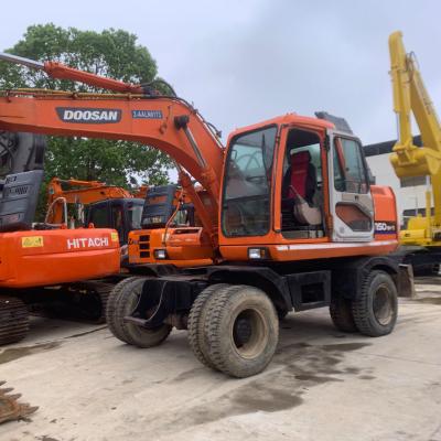 China Excavadora do Doosan original usada DH150w-7 Excavadora de rodas do Doosan à venda