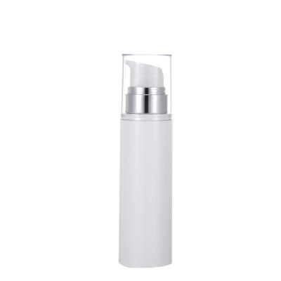 China Custom Size White Airless Cosmetic Cream Dispenser Travel Bottle Refillable Pump Containers for sale