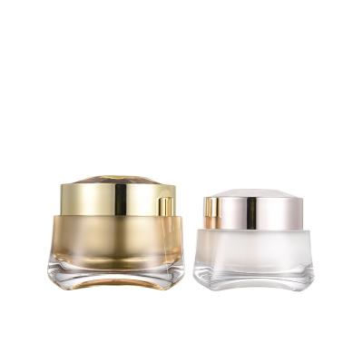 China Double Wall Cream Jar 30g Skin Care Cosmetic Acrylic Cream Packaging Container With Cap for sale