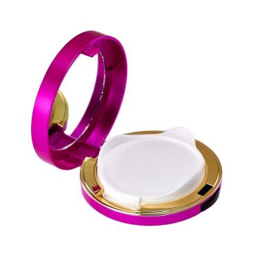 China Custom Personal Care Products Rose Powder Black Round Case Air Cushion Box For BB Cream With Mirror for sale