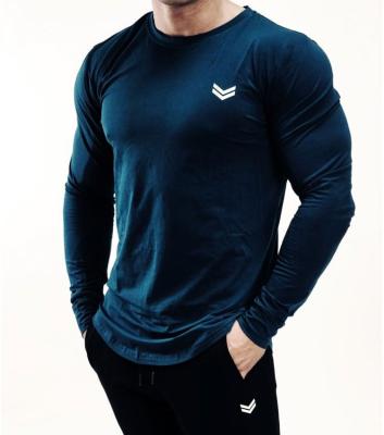 China Wholesale High Quality Breathable Gym Clothing Long Sleeve Slim Fit Fitness Sports Cheap T-Shirt For Men for sale