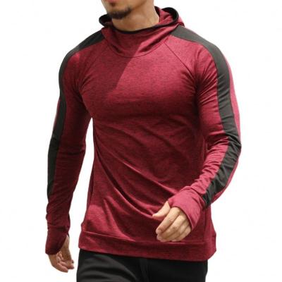 China QUICK DRY men's clothing with hoodies fitness villus quick dry simple sportswear with thumb hole for sale