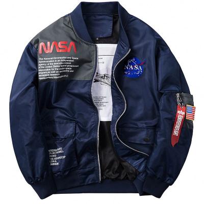 China Casual Windproof Fashion Plus Size Mens Bomber Jacket Streetwear Softshell Outdoor Tracksuit Zipper Astronaut Cargo Jackets Long Zipper Men for sale