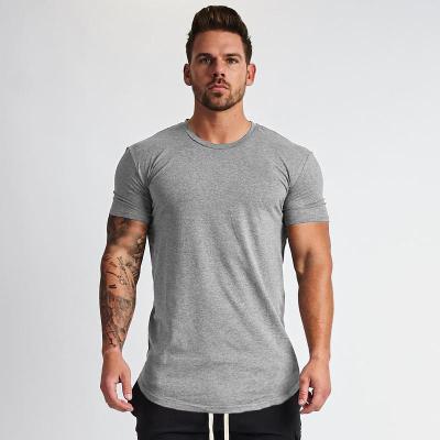 China Men's Fitness T-shirt Polyester Gym Clothing Sports Training Slim Fit Workout Tops Breathable Top Selling Active Wear for sale