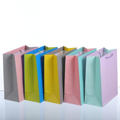 China Recycled Materials Customize Design Kraft Fancy Shopping Paper Bag Printing Gift Custom OEM Craft Gsm Item Time Industrial Surface Packaging Pcs for sale