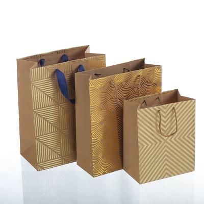 China Recycled Materials Customize Design Kraft Fancy Shopping Paper Bag Printing Gift Custom OEM Craft Gsm Item Time Industrial Surface Packaging Pcs for sale