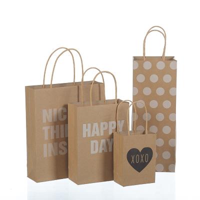 China Recycled Materials Customize Design Kraft Fancy Shopping Paper Bag Printing Gift Custom OEM Craft Gsm Item Time Industrial Surface Packaging Pcs for sale