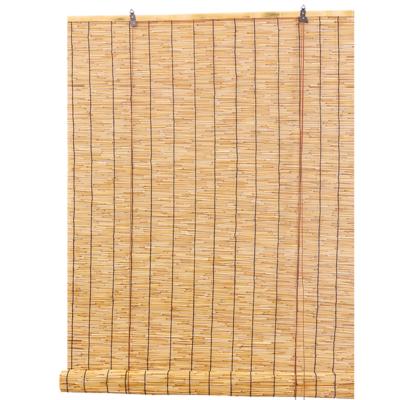 China UV resistance Retro decorative lifting roller shutter shading reed curtain for sale