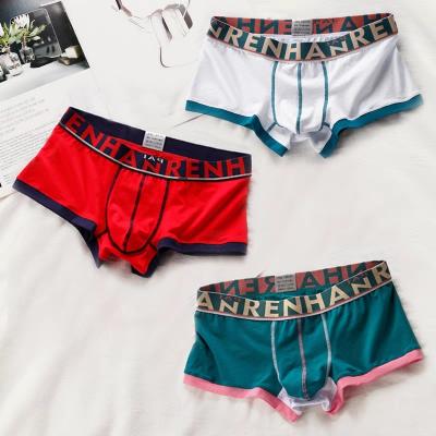 China Mid Waist Boxer Summer Pure Boxer Antibacterial Mens Underwear Cotton Breathable Underwear for sale