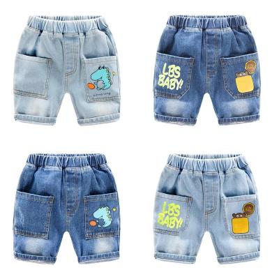 China Wholesale New Summer Color Fade Proof Kids Fashion Casual Cropped Jeans for sale