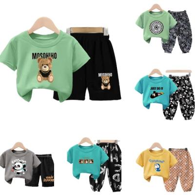 China Fashion\baby boy comfortable\durable clothes kids wear boys summer suit 2023 middle new and big boys clothes summer shorts sleeve slim style for sale