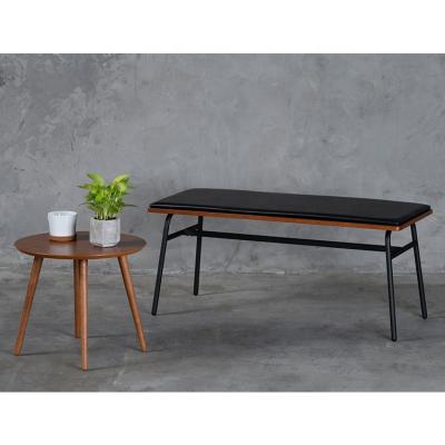 China Modern Metal And Wood Black Indoor Dining Table Bench Seating For Living Room for sale