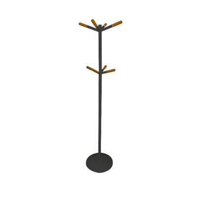 China Contemporary Modern Metal Base Natural Swivel Coat Rack for sale