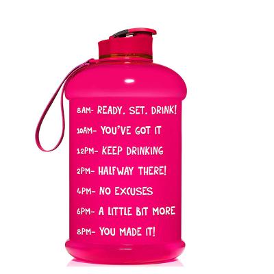 China 2.2L Gym Viable Custom Motivational Sports Plastic Bpa Free Drinking Water Bottle With Time Marker for sale