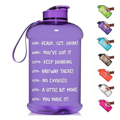 China Custom Tritan Water Bottle Motivational Sports Custom Plastic Drinking Water Jug for sale