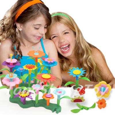 China 98pcs Flower Garden Building Toy Set STEM Toys Toddler Educational Toys 59.5x45x59 cm for sale