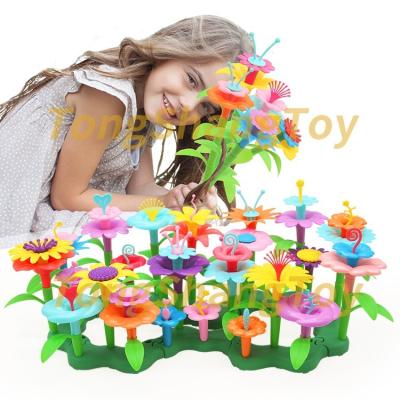 China 136pc Flower Garden Building Toys Educational Outdoor Activity For Preschool Toddlers Play Toy Crafts Set Birthday Gift For Children 30x9.5x22.5cm for sale