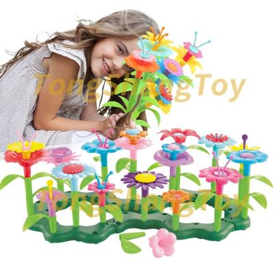 China Construction Toy 109 Piece Plastic Creativity Set Christmas Birthday Gifts Opens Bouquet Sets Flower Garden Building Block Education Toys for sale