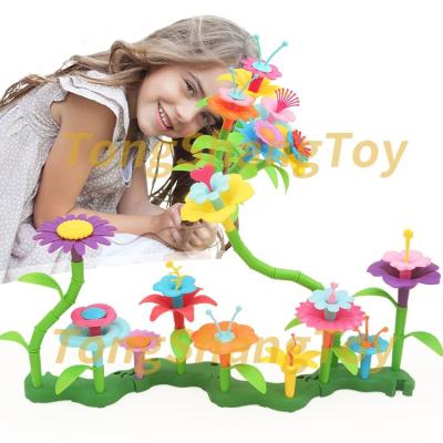 China Building Block Toy 136 Pcs Flower Garden Toys For Children Over 3 4 5 6 7 8 Years Old For Intellectual Development for sale