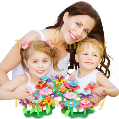 China 119pcs Building Toy Kids Toys Colorful Creative Plant Growing Garden Kit For DIY Botany Building Blocks for sale