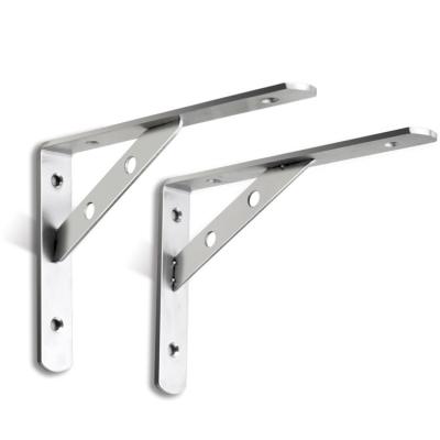 China Fixed Stainless Steel L Shape Chevron Heavy Duty Support Shelf Bracket for sale