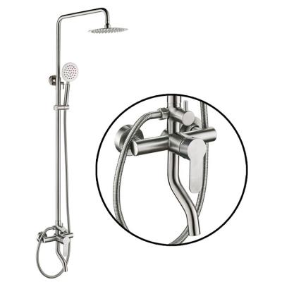 China With Cheap Thermostatic Slide Bar Stainless Steel Mixer Bathroom Shower Set Complete Set With Shower Head And Shower Faucet Handle Set for sale