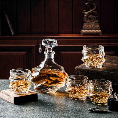 China CLASSIC 750ml Wholesale Lead Free Whiskey Decanter Set For Liquor, Bourbon, Brandy for sale