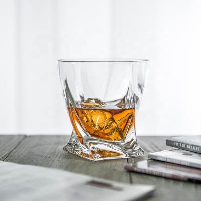 China Factory Direct Sale 10 Ounce Crystal Twisted Whiskey Glass CLASSIC Lead Free Mug for sale