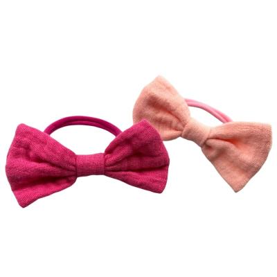 China Hair Decoration Fashion Kids Organic Cotton Hair Bundle Or Cotton Bow for sale