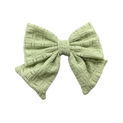 China European and American women's style party hair accessories large bow solid dark cloth hair bow hairpin girl's cloth hair bow for sale