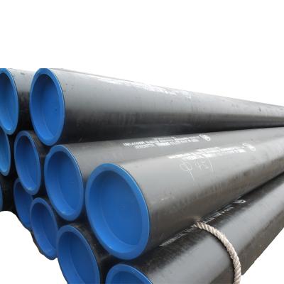 China Liquid Pipe Black Painted Round EN10217 Carbon Steel ERW Steel Pipe for sale