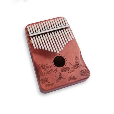 China 2021 Best 17 Key Kalimba Instrument Thumb Piano Popular Selling Solid Mahogany Piano for sale