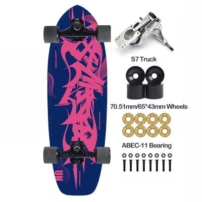 China Hot Sale S7 Youth Surf Skate Board Professional Custom Patineta Cruiser Full Board for sale