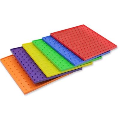 China Educational Plastic Math Toy 23cm Jigsaw Puzzle Tangram Game Nail Board For Kids for sale