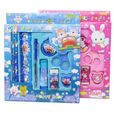 China School Use Stationery Gift Back to School Students Stationery Set with Pencil Eraser for Boys and Girls for sale