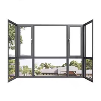 China Ventana de aluminio hexagonal de apertura hacia adentro impermeable para edificios modernos en venta