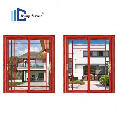 China 40 Sound Insulation Soundproof Sliding Glass Door , Modern Aluminum Entrance Door for sale