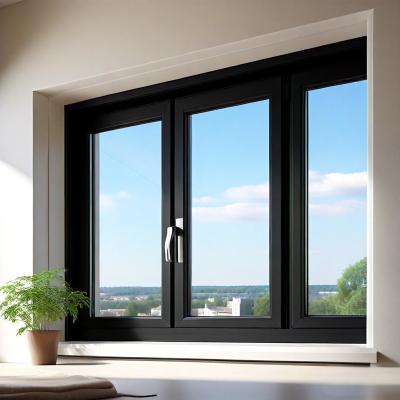 China Open Style Aluminum Frame Sliding Windows , Modern Aluminum Windows Residential for sale