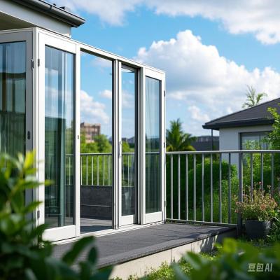 China Puerta plegable de aluminio ligera de estilo moderno abierto resistente a la corrosión en venta