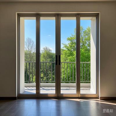 China Customized Aluminium Foldable Door Waterproof Toughened Glass Sliding Door for sale