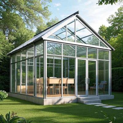 China Sala de sol de 10x12 pies protección UV marco de aluminio SunRoom aislamiento de doble cristal en venta