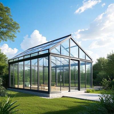 China Custom Aluminium Glass House UV Protection Outdoor Glass Sunroom for sale