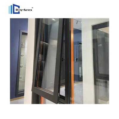 China Top Hung Double Glazed Awning Windows , Custom Aluminum Storm Windows for sale