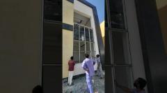 Aluminium curtain wall installation,double glazed glass with Open able