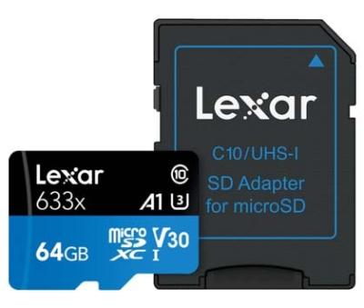 China 100% Original Lexar TF633x 16G/32G/64G/128G/512G TF/Micro SD Card With Retail Package TF633x for sale