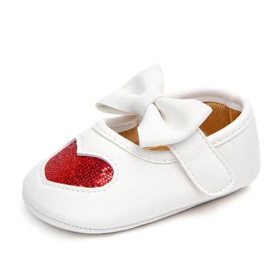 China Fashion trend stylish baby shoes wholesale PVC slip on girls MARY JANE FLATS patchwork soft sole newborn fashion casual trend, PU satin 005 for sale