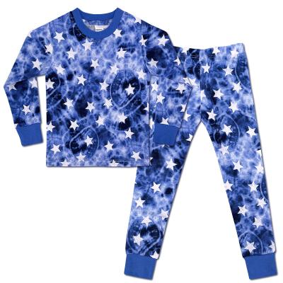 China Kids Cotton Thermal Pajamas Sets Fashion Printed Cartoon Logo Long Sleeve Sleepwear Sets For Boys for sale